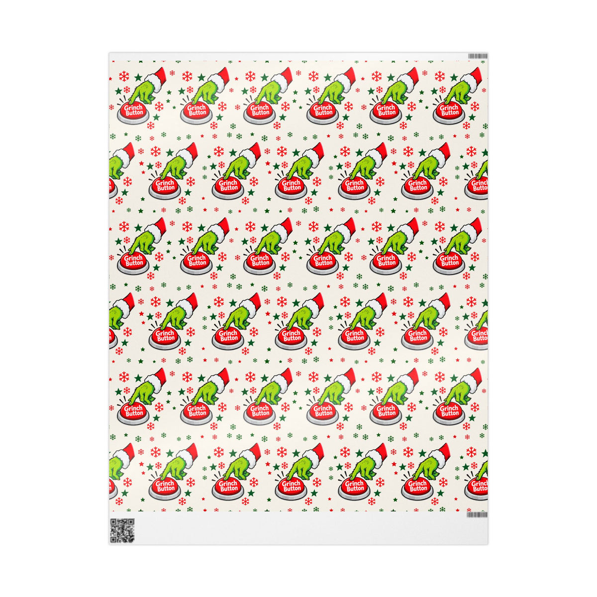 Grinch Button Christmas Wrapping Paper