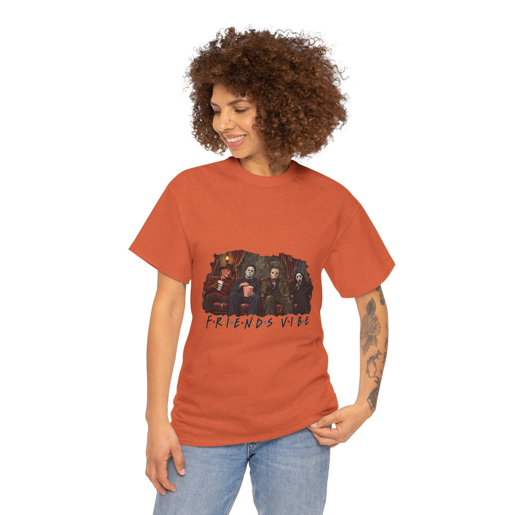 Horror Movie Icons Friends Vibe Tee | Vintage Slasher Characters Graphic Shirt | Unisex designs