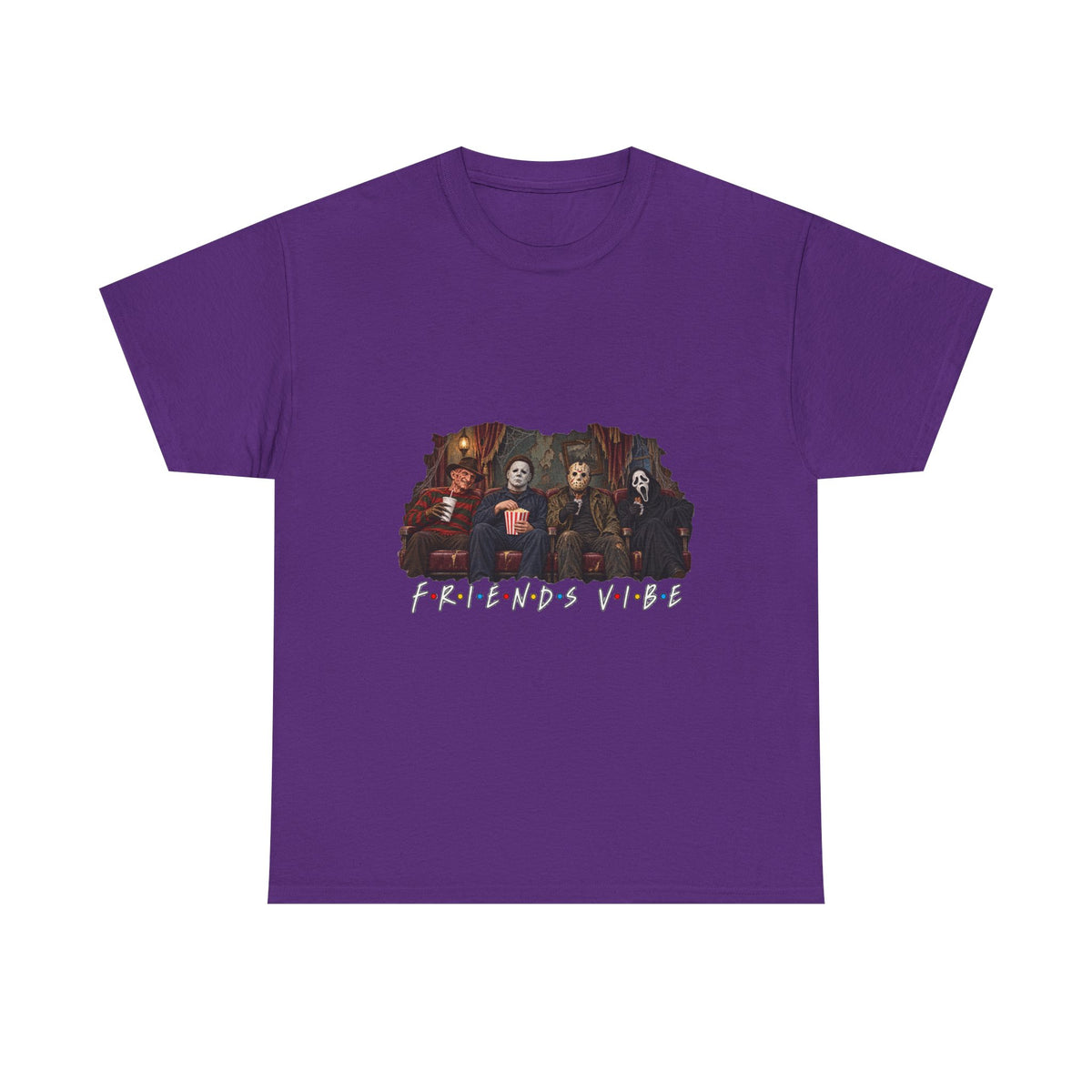 Horror Movie Icons Friends Vibe Tee | Vintage Slasher Characters Graphic Shirt | Unisex designs