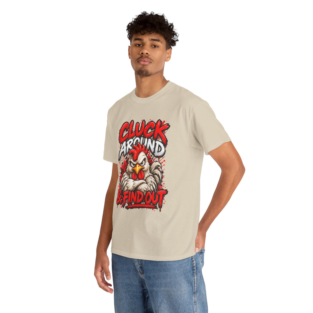 Cluck Around & Find Out Chicken Tee | Angry Rooster Graphic Shirt