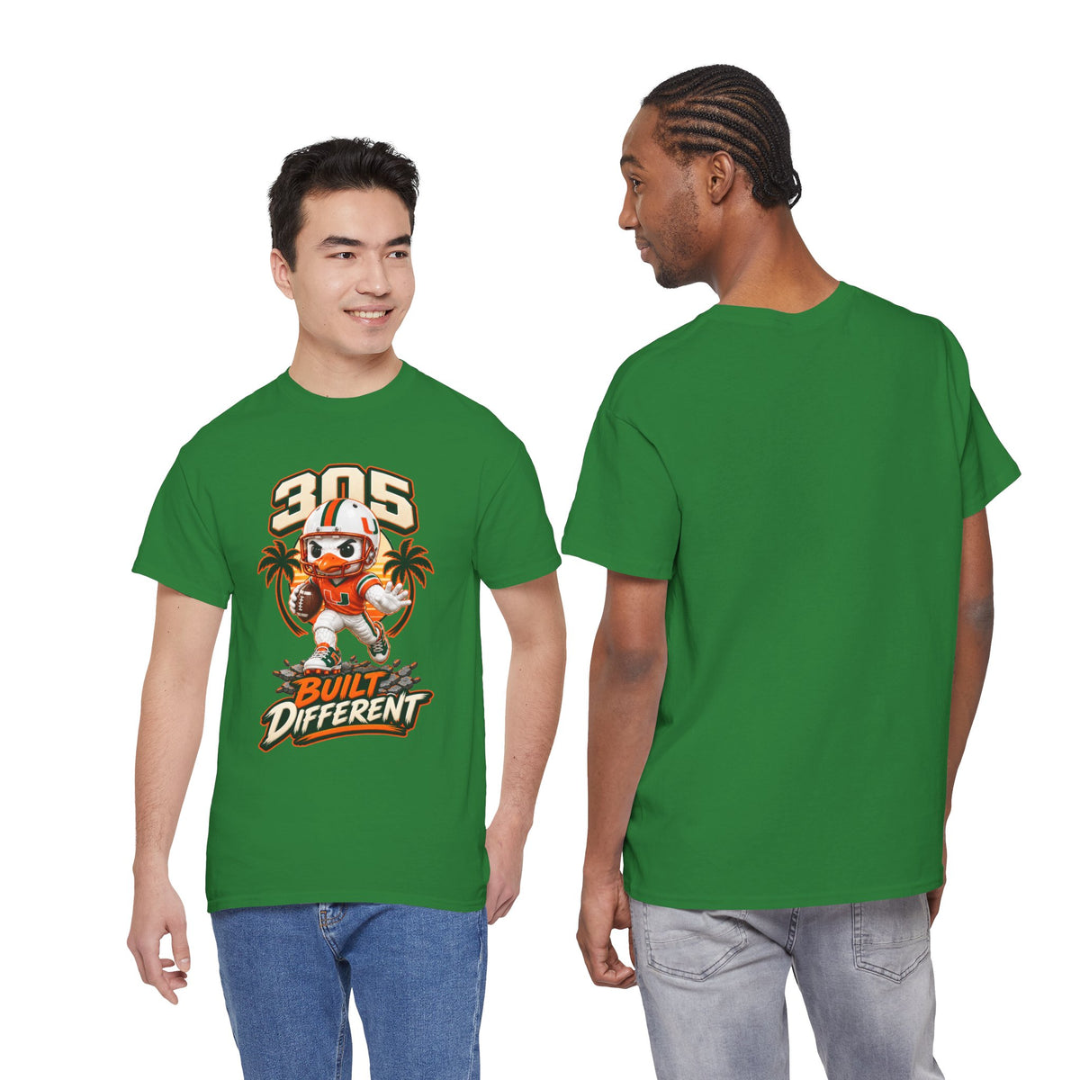 305 Built Different T-Shirt | Miami Hurricanes Helmet Mascot | Canes |College Football