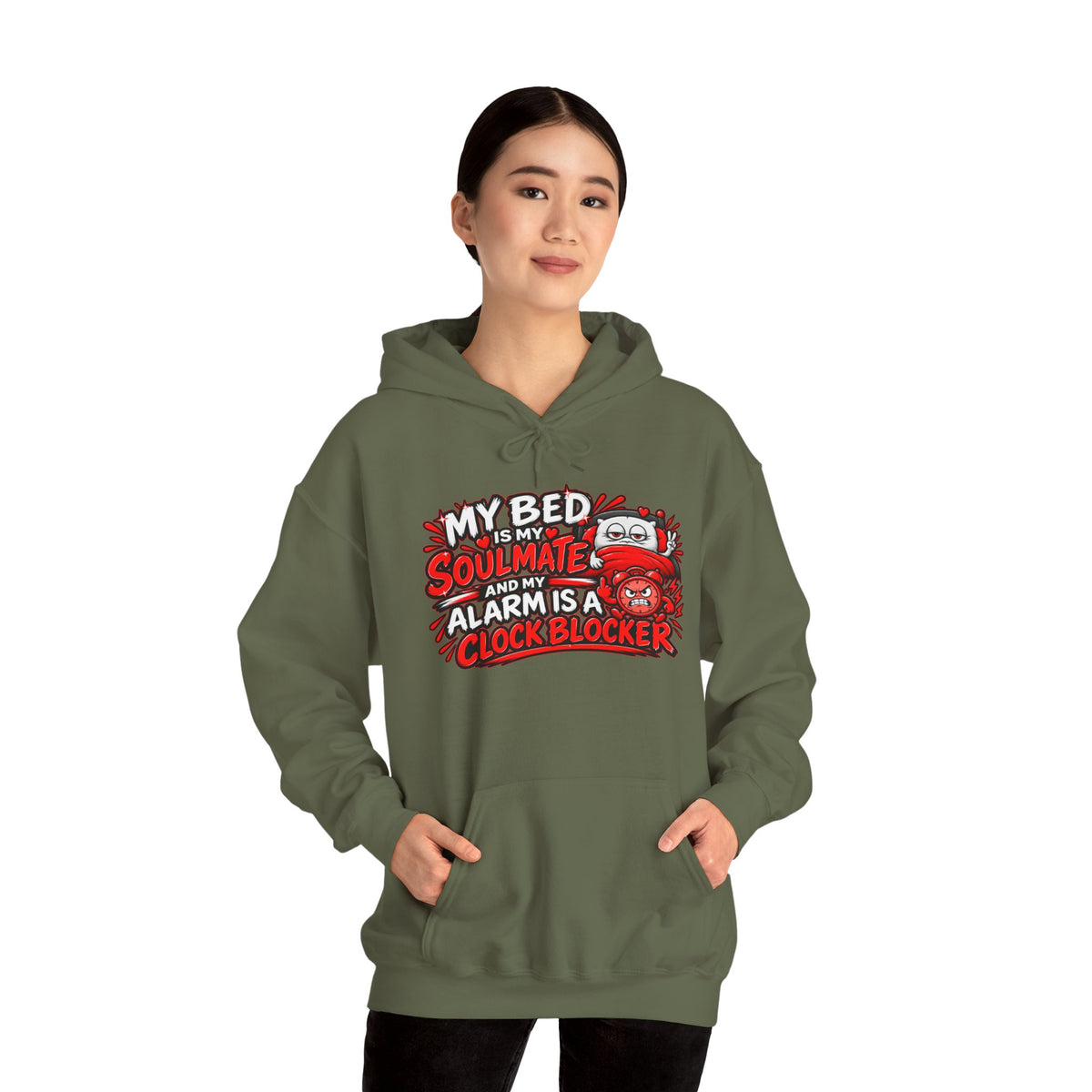 My Bed Is My Soulmate Alarm Is A Clock-Blocker Hoodie | Funny Hoodie