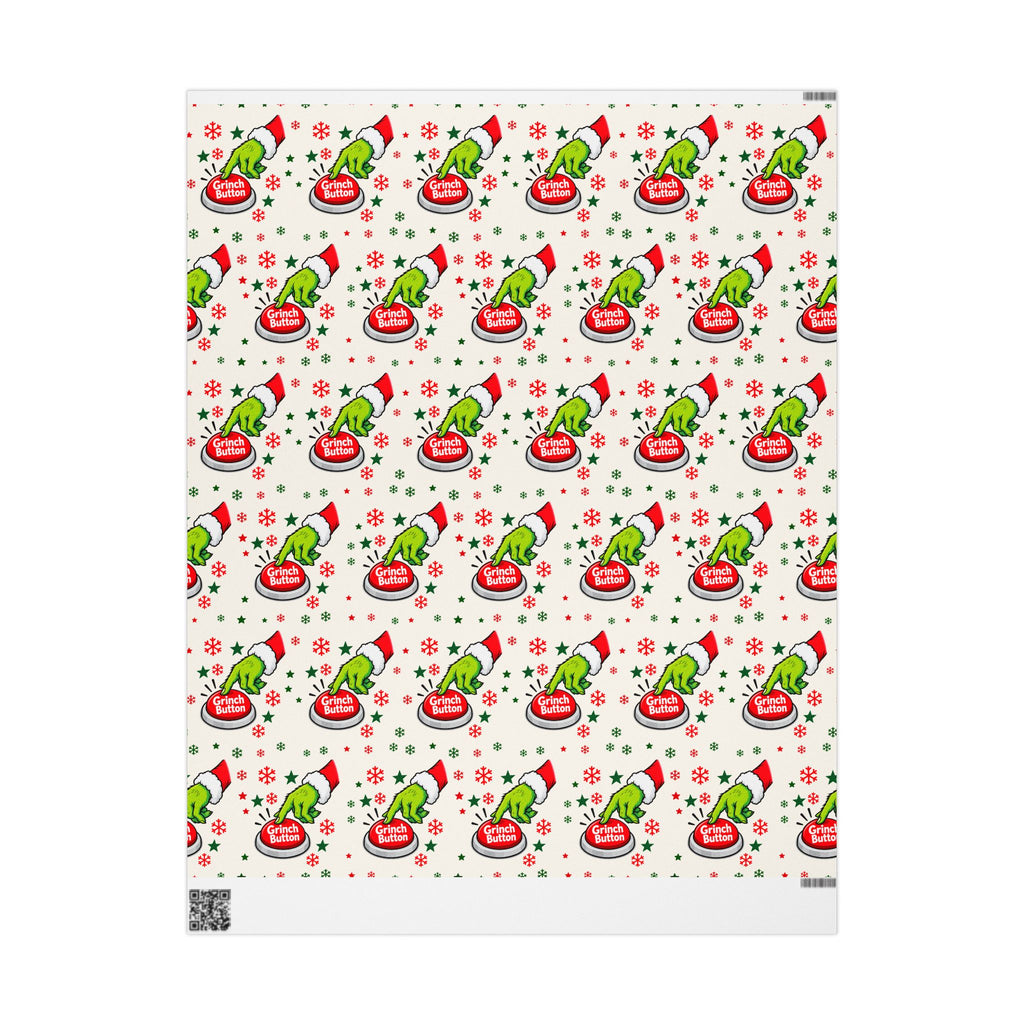 Grinch Button Christmas Wrapping Paper