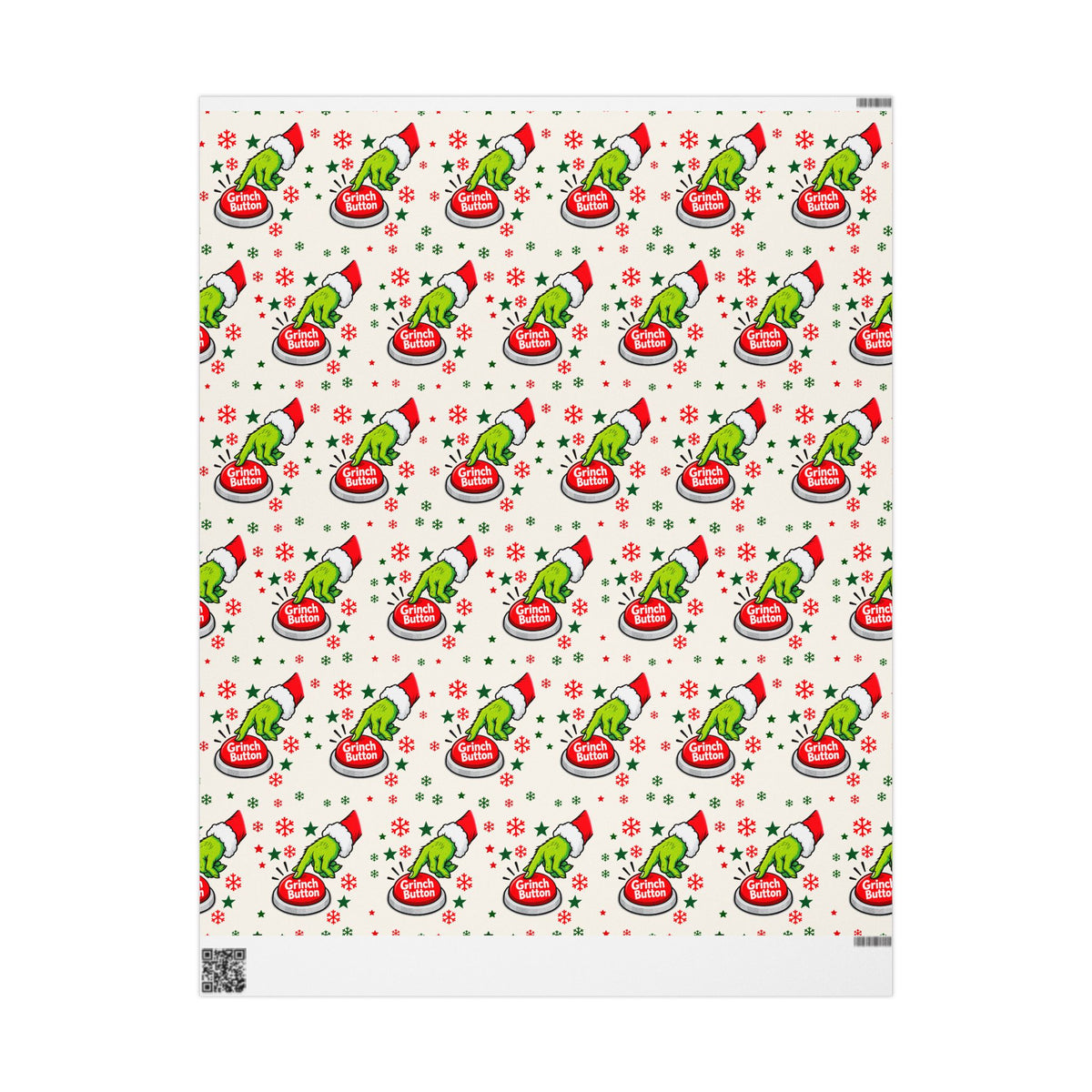Grinch Button Christmas Wrapping Paper