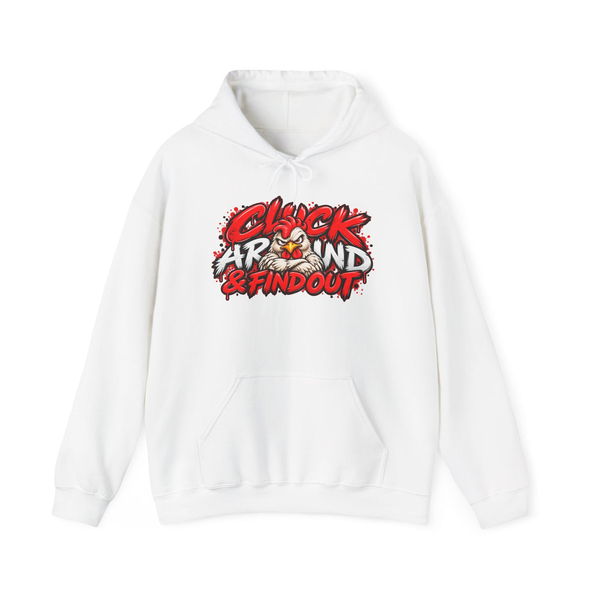 Cluck Around & Find Out Hoodie | Chicken Cartoon Graphic Sweatshirt