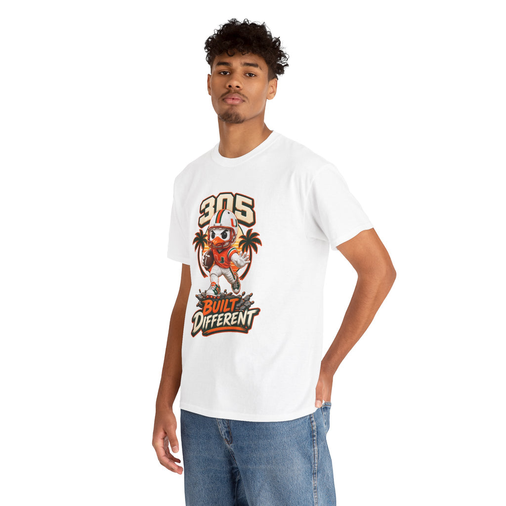 305 Built Different T-Shirt | Miami Hurricanes Helmet Mascot | Canes |College Football