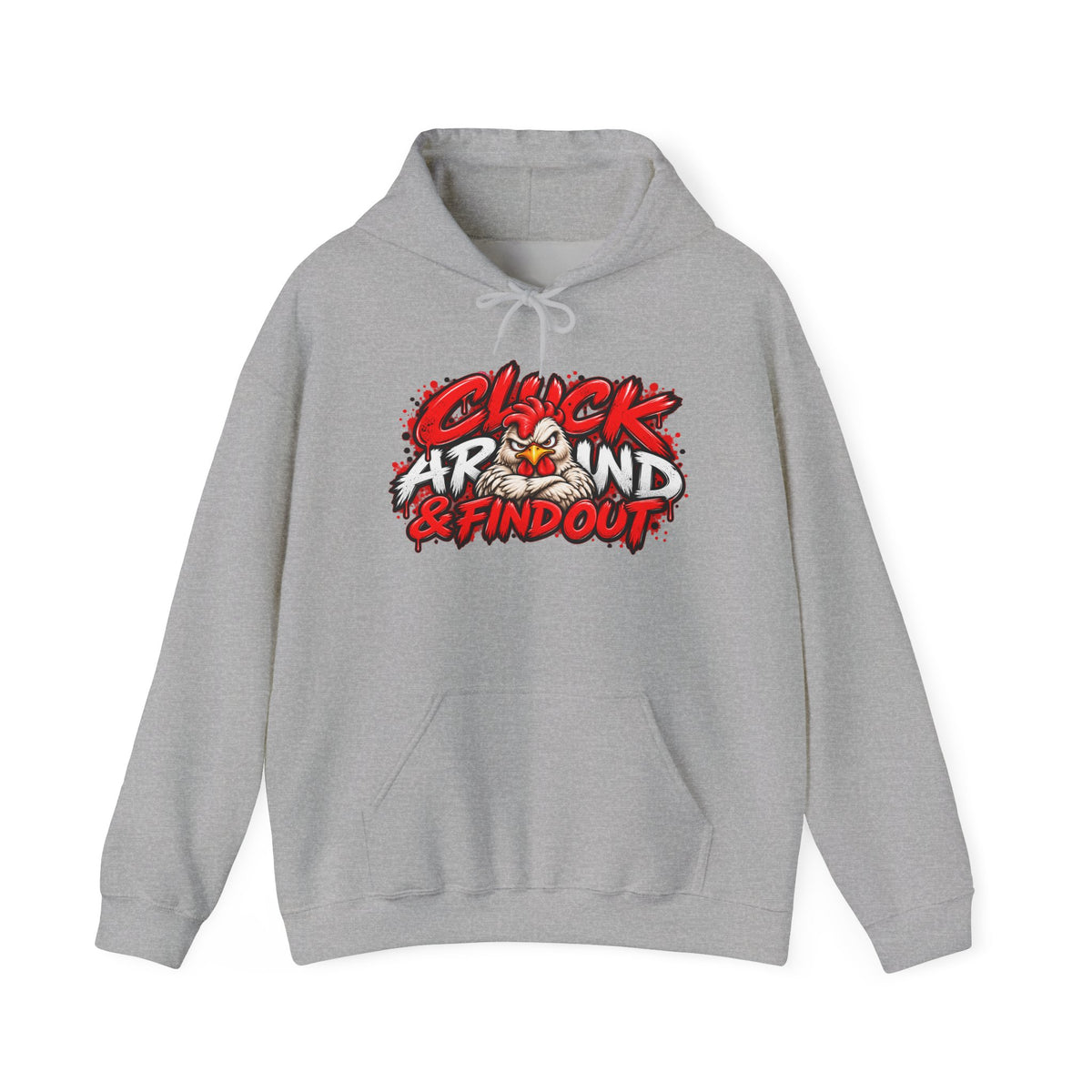 Cluck Around & Find Out Hoodie | Chicken Cartoon Graphic Sweatshirt