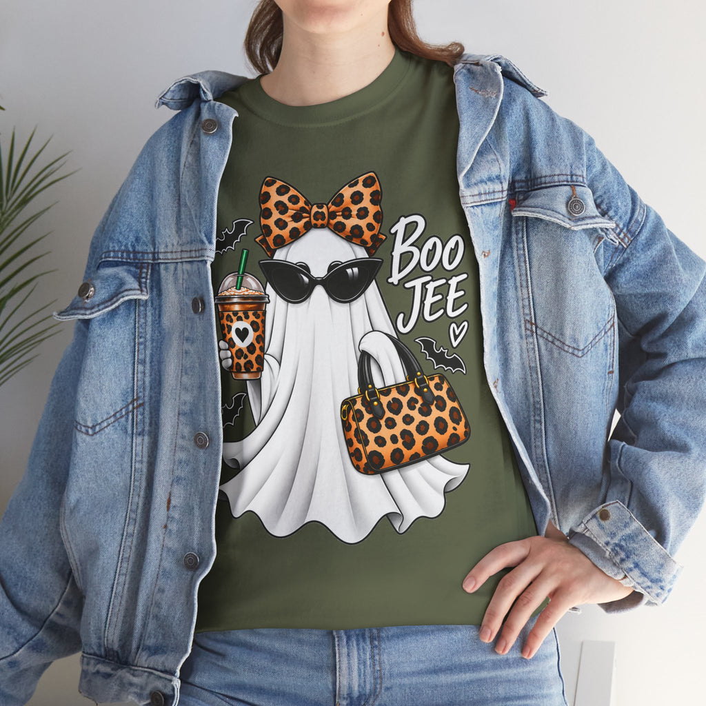 Boo Jee Halloween T-Shirt | Leopard Chic Ghost Tee