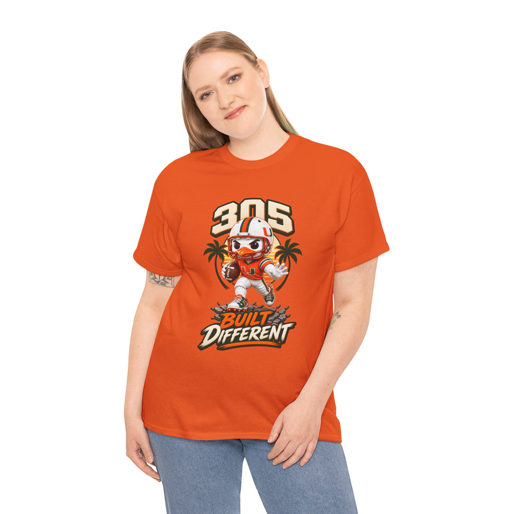 305 Built Different T-Shirt | Miami Hurricanes Helmet Mascot | Canes |College Football