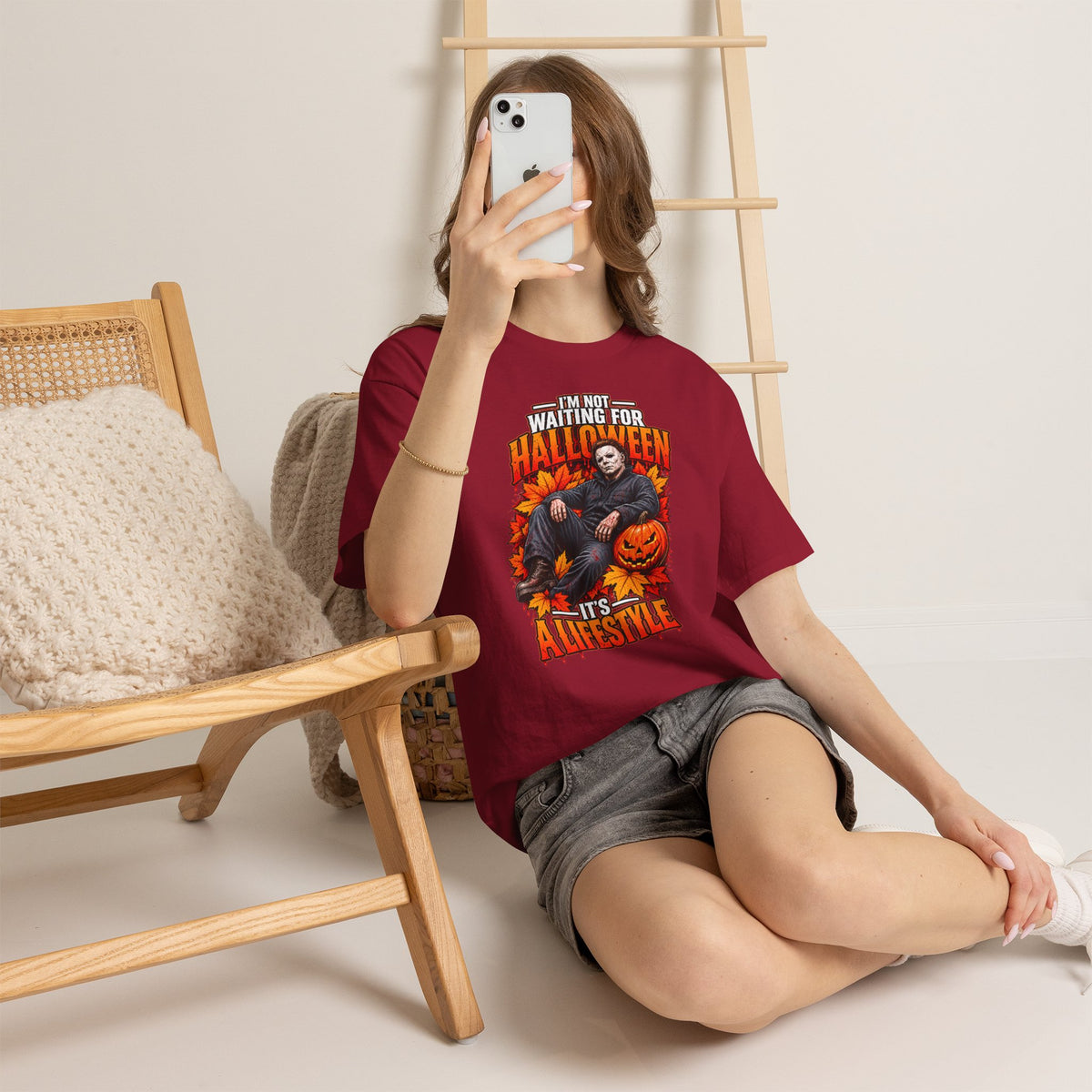 I'm Not Waiting for Halloween It's a Lifestyle tee | Michael Myers Halloween design