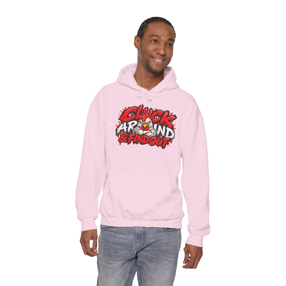 Cluck Around & Find Out Hoodie | Chicken Cartoon Graphic Sweatshirt