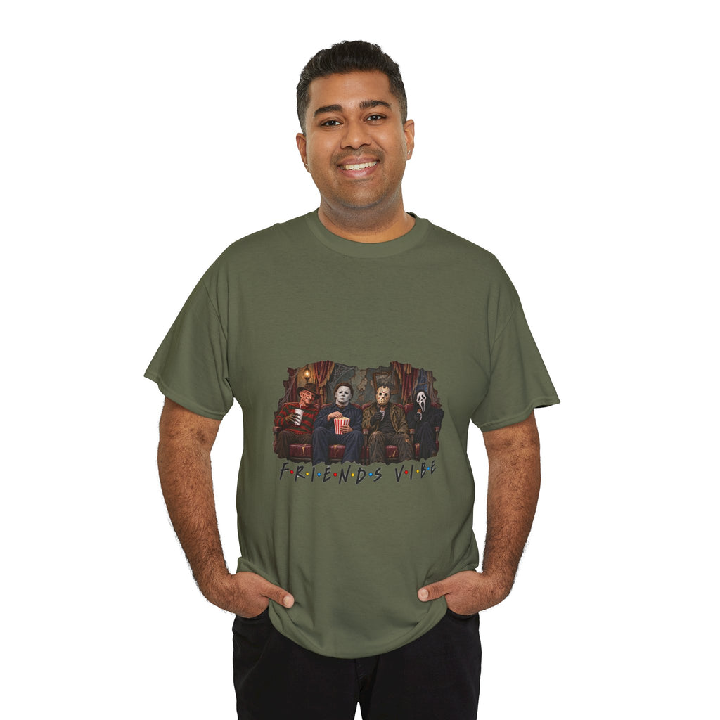 Horror Movie Icons Friends Vibe Tee | Vintage Slasher Characters Graphic Shirt | Unisex designs
