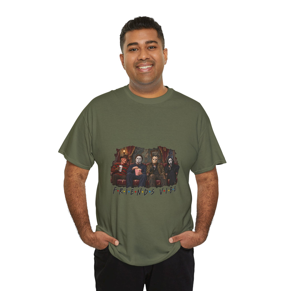 Horror Movie Icons Friends Vibe Tee | Vintage Slasher Characters Graphic Shirt | Unisex designs
