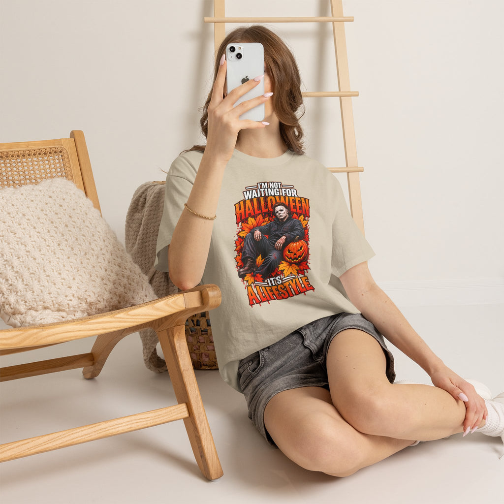 I'm Not Waiting for Halloween It's a Lifestyle tee | Michael Myers Halloween design