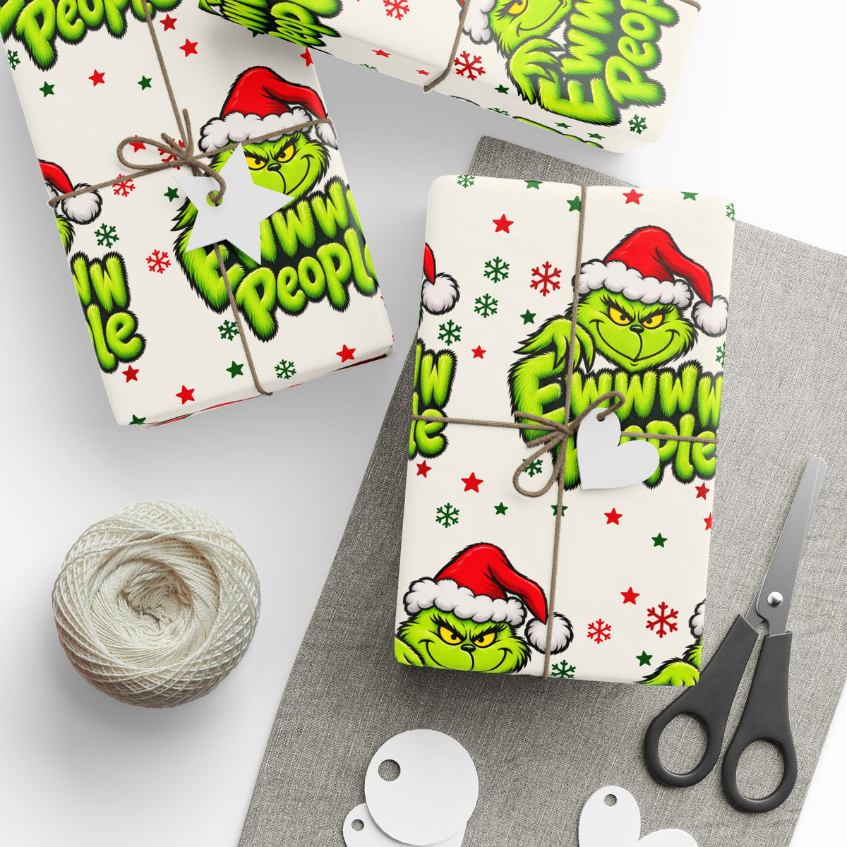 Grinch-Inspired Christmas Wrapping Paper