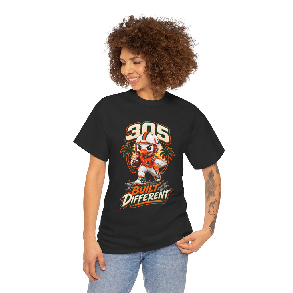 305 Built Different T-Shirt | Miami Hurricanes Helmet Mascot | Canes |College Football