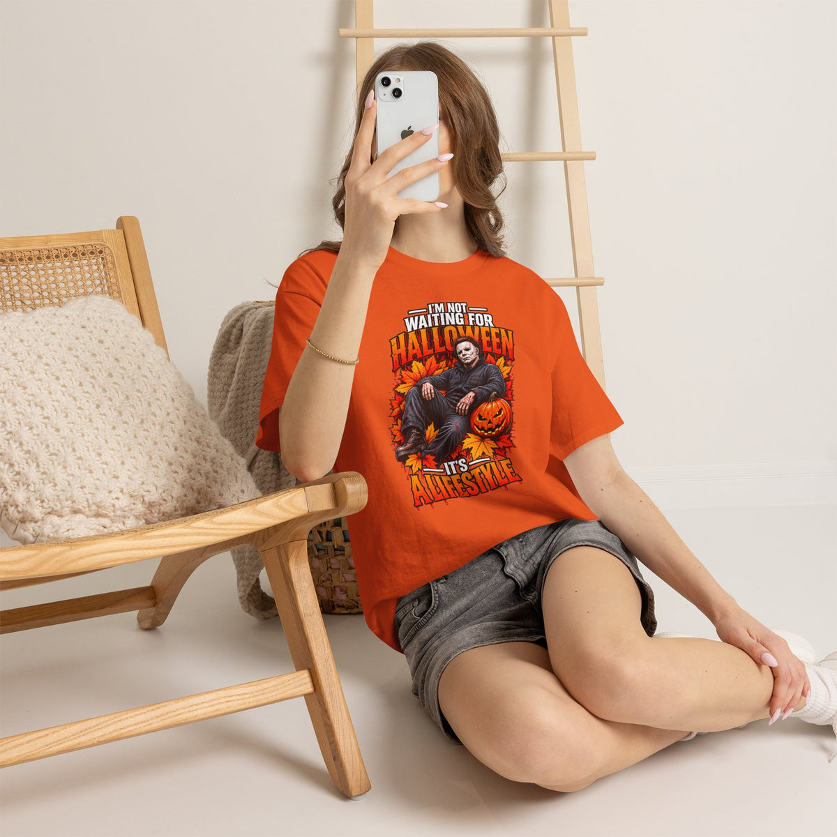 I'm Not Waiting for Halloween It's a Lifestyle tee | Michael Myers Halloween design