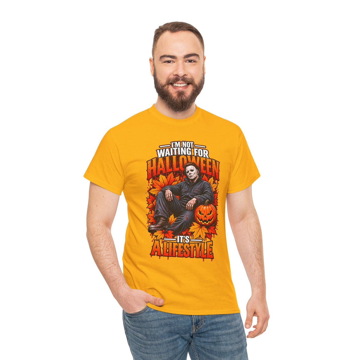 I'm Not Waiting for Halloween It's a Lifestyle tee | Michael Myers Halloween design