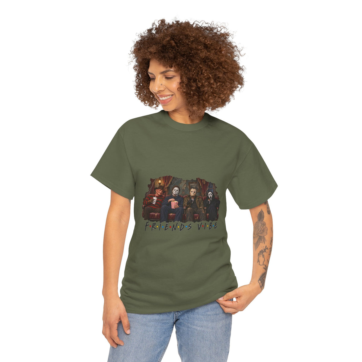 Horror Movie Icons Friends Vibe Tee | Vintage Slasher Characters Graphic Shirt | Unisex designs