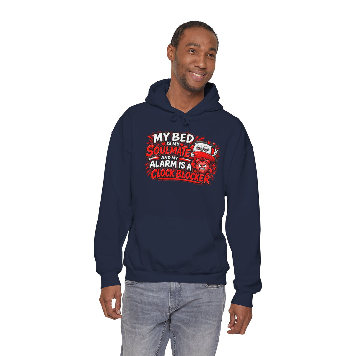 My Bed Is My Soulmate Alarm Is A Clock-Blocker Hoodie | Funny Hoodie