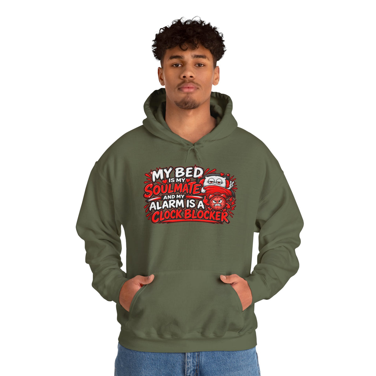 My Bed Is My Soulmate Alarm Is A Clock-Blocker Hoodie | Funny Hoodie
