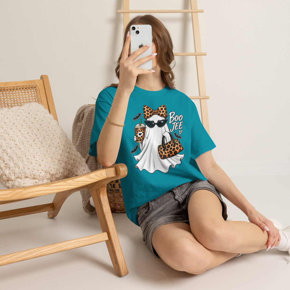 Boo Jee Halloween T-Shirt | Leopard Chic Ghost Tee