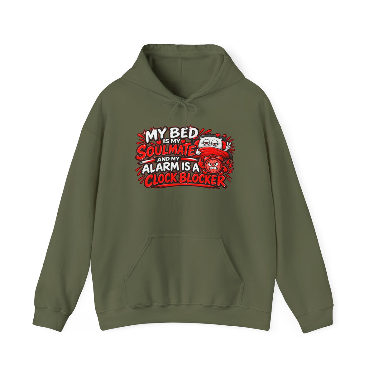 My Bed Is My Soulmate Alarm Is A Clock-Blocker Hoodie | Funny Hoodie