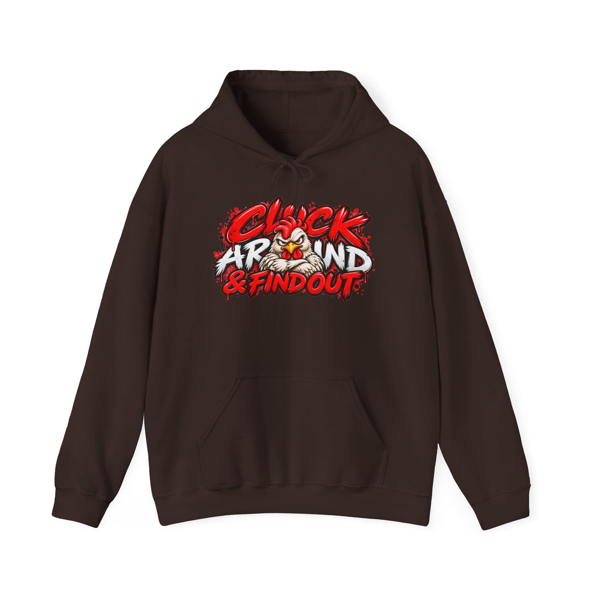 Cluck Around & Find Out Hoodie | Chicken Cartoon Graphic Sweatshirt