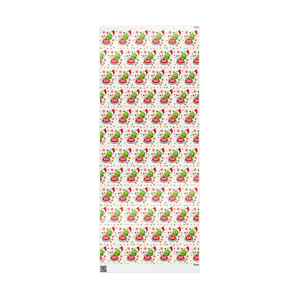 Grinch Button Christmas Wrapping Paper