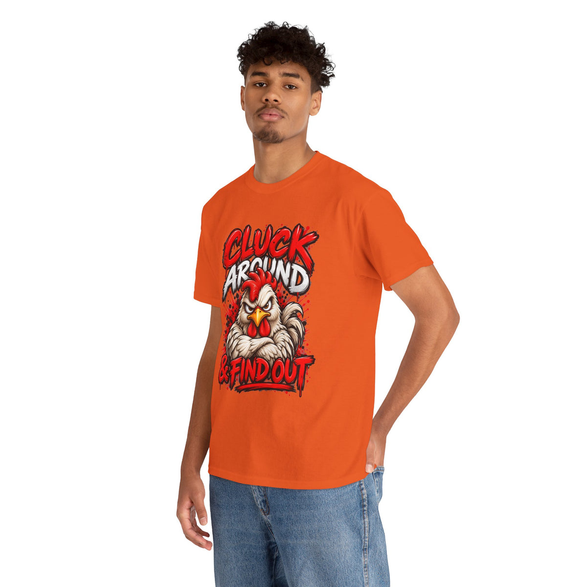 Cluck Around & Find Out Chicken Tee | Angry Rooster Graphic Shirt
