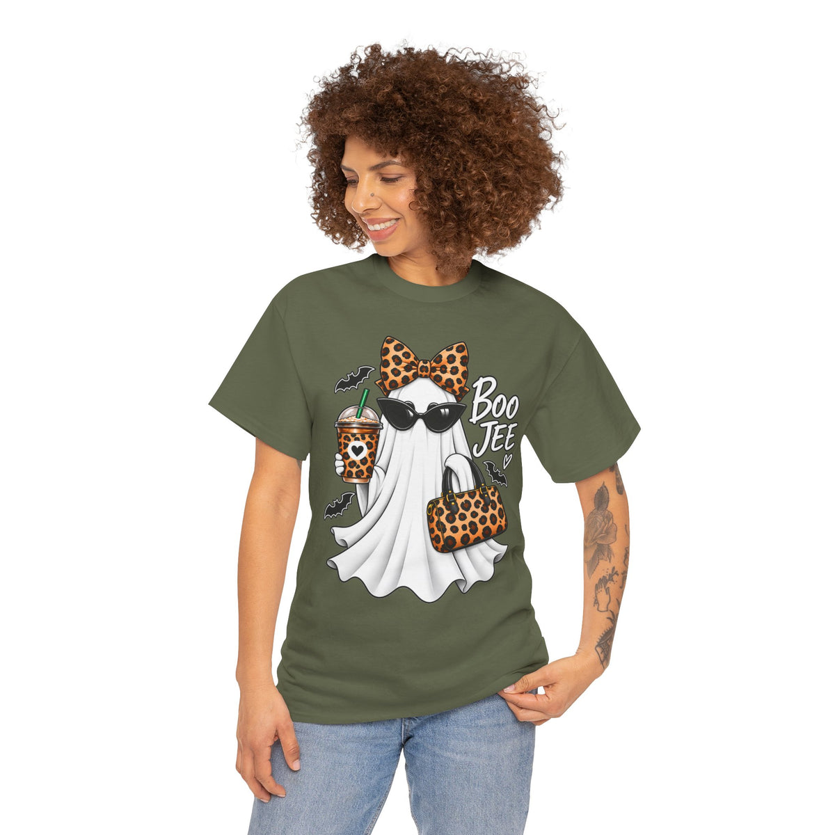 Boo Jee Halloween T-Shirt | Leopard Chic Ghost Tee