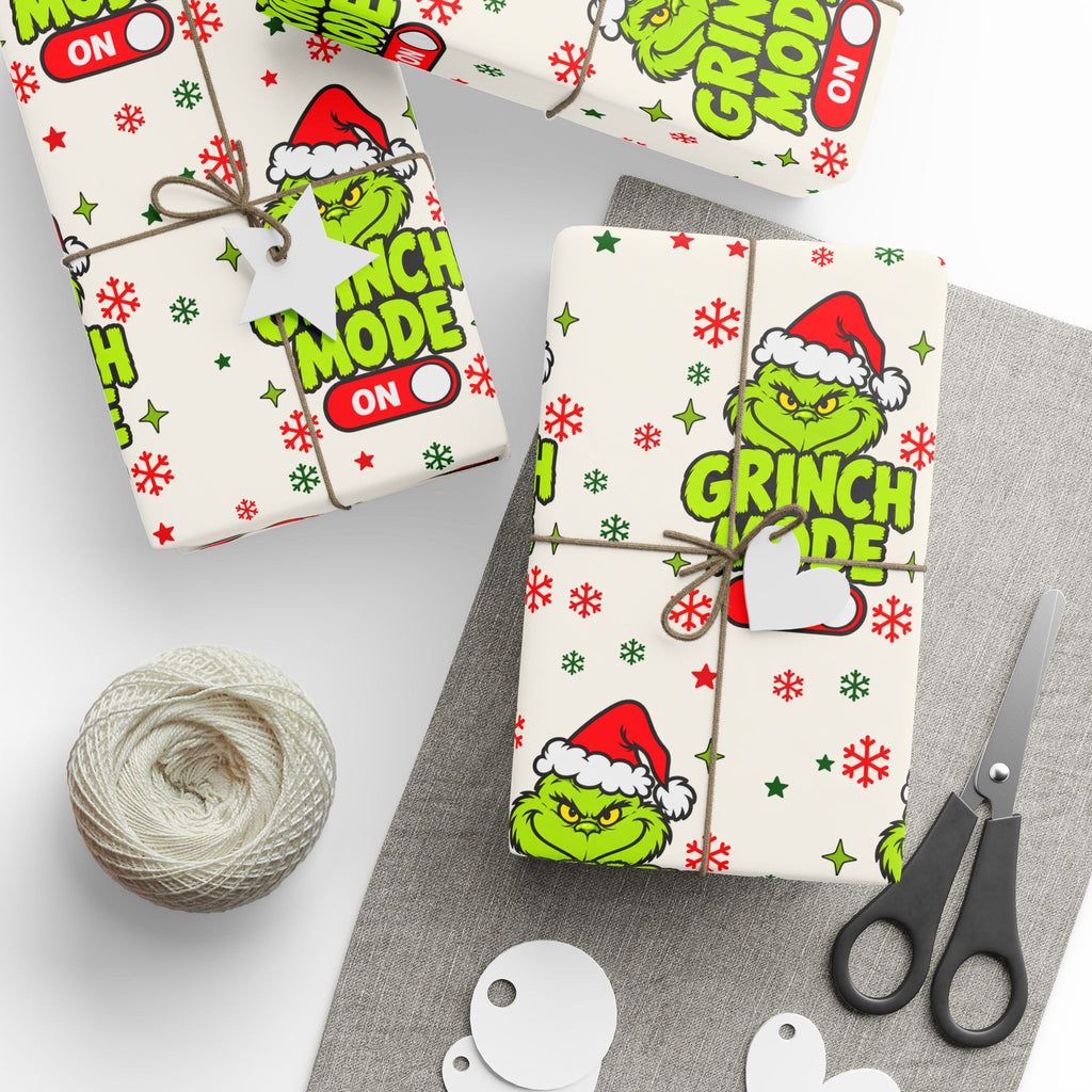 Grinch Christmas Wrapping Paper, Grinch Mode