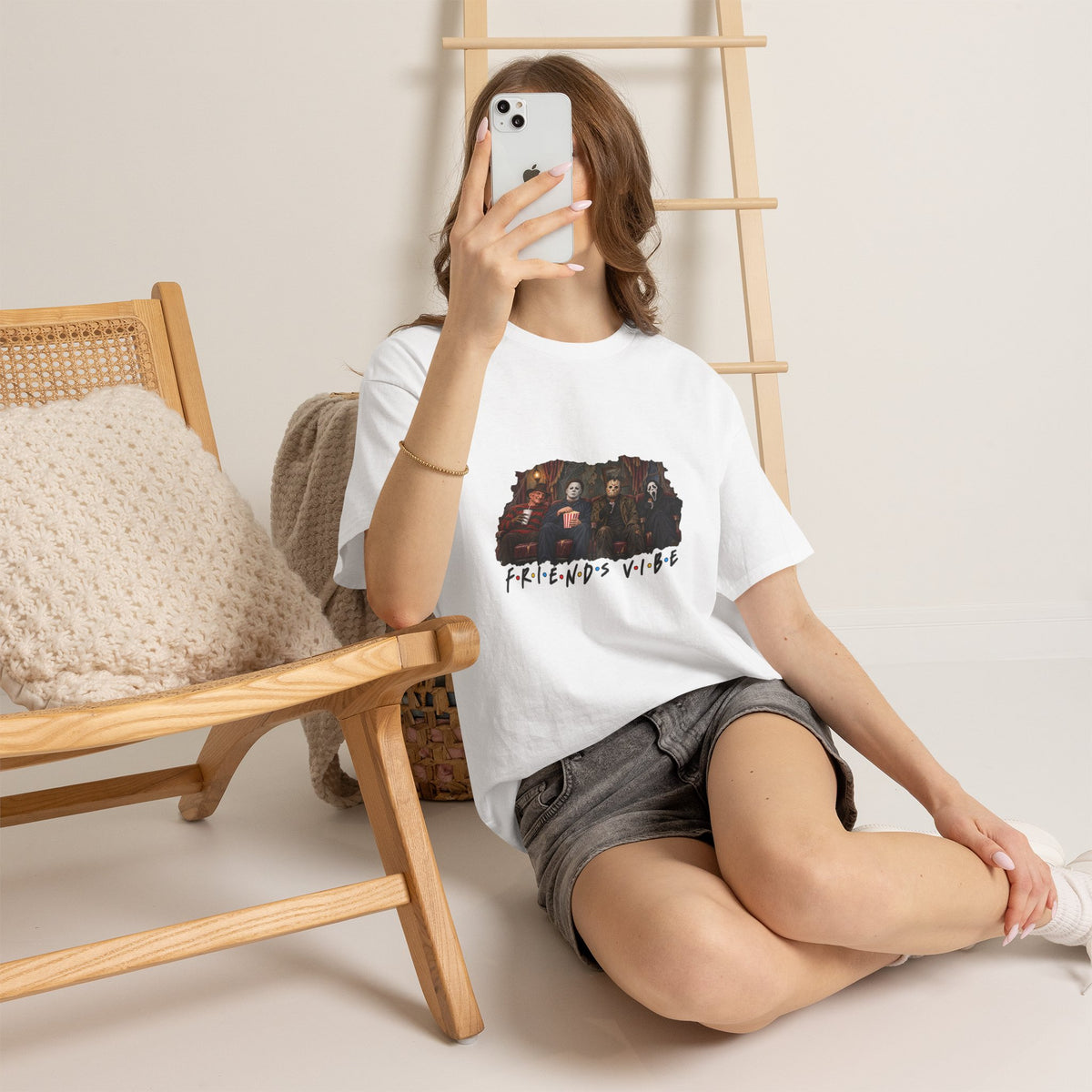 Horror Movie Icons Friends Vibe Tee | Vintage Slasher Characters Graphic Shirt | Unisex designs