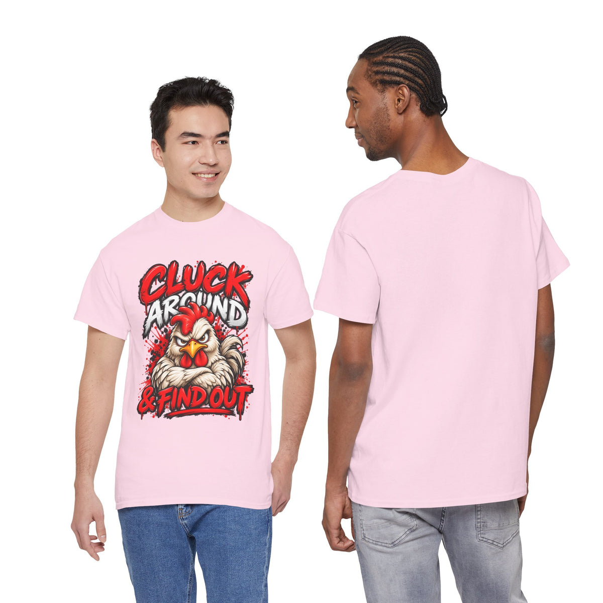 Cluck Around & Find Out Chicken Tee | Angry Rooster Graphic Shirt