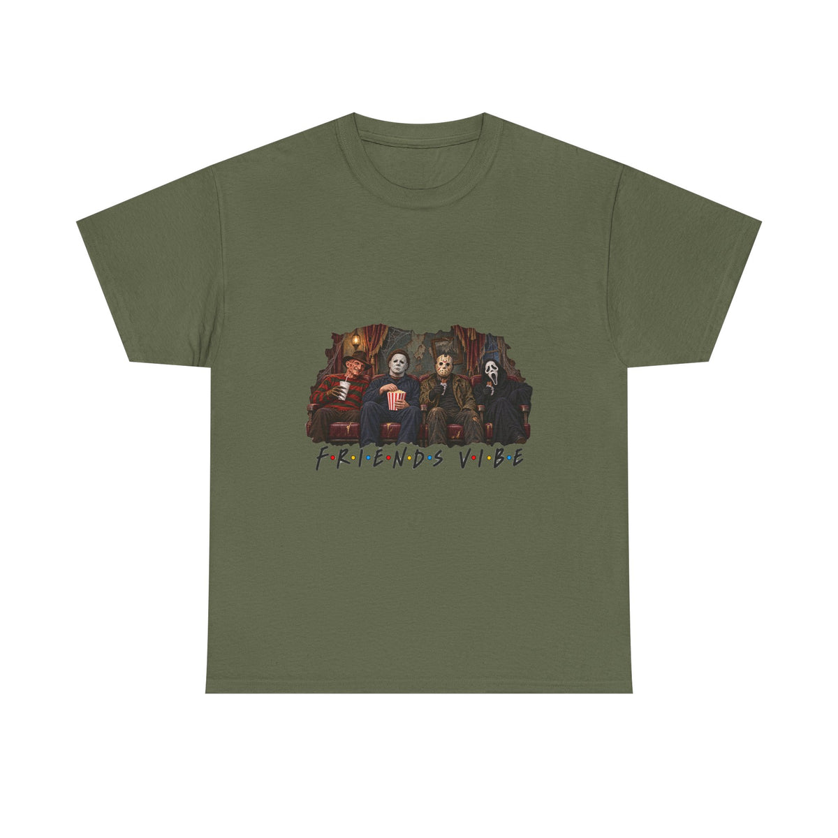 Horror Movie Icons Friends Vibe Tee | Vintage Slasher Characters Graphic Shirt | Unisex designs