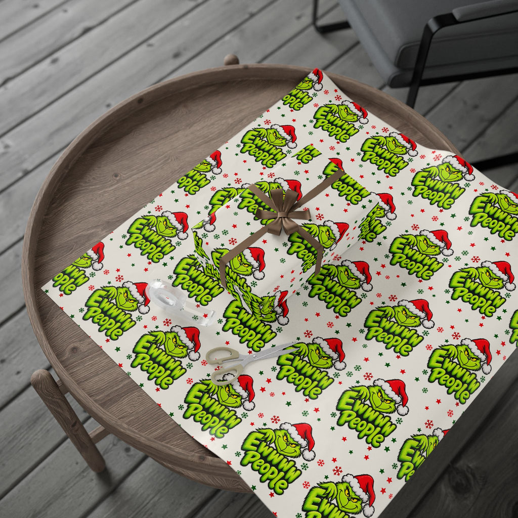 Grinch-Inspired Christmas Wrapping Paper