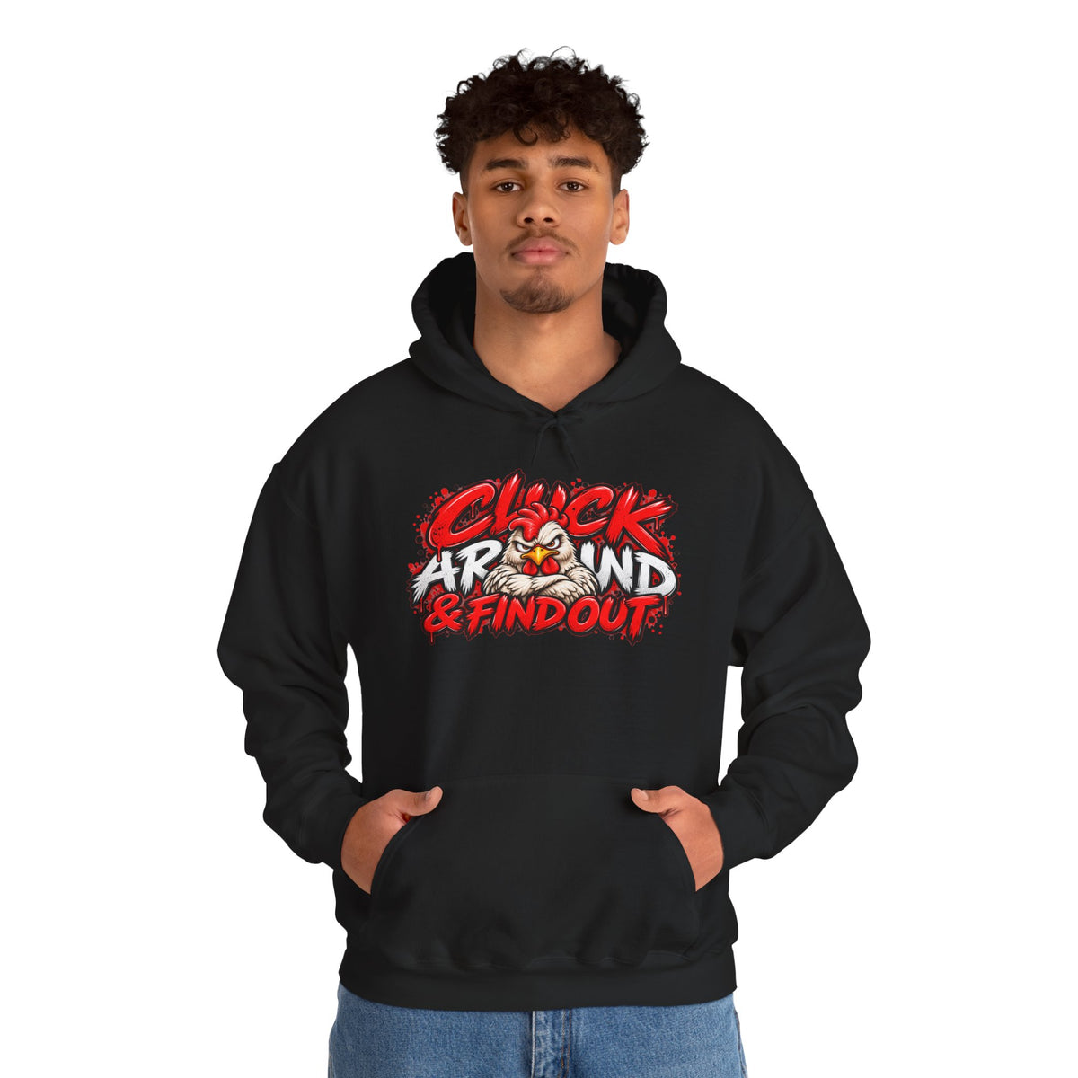 Cluck Around & Find Out Hoodie | Chicken Cartoon Graphic Sweatshirt