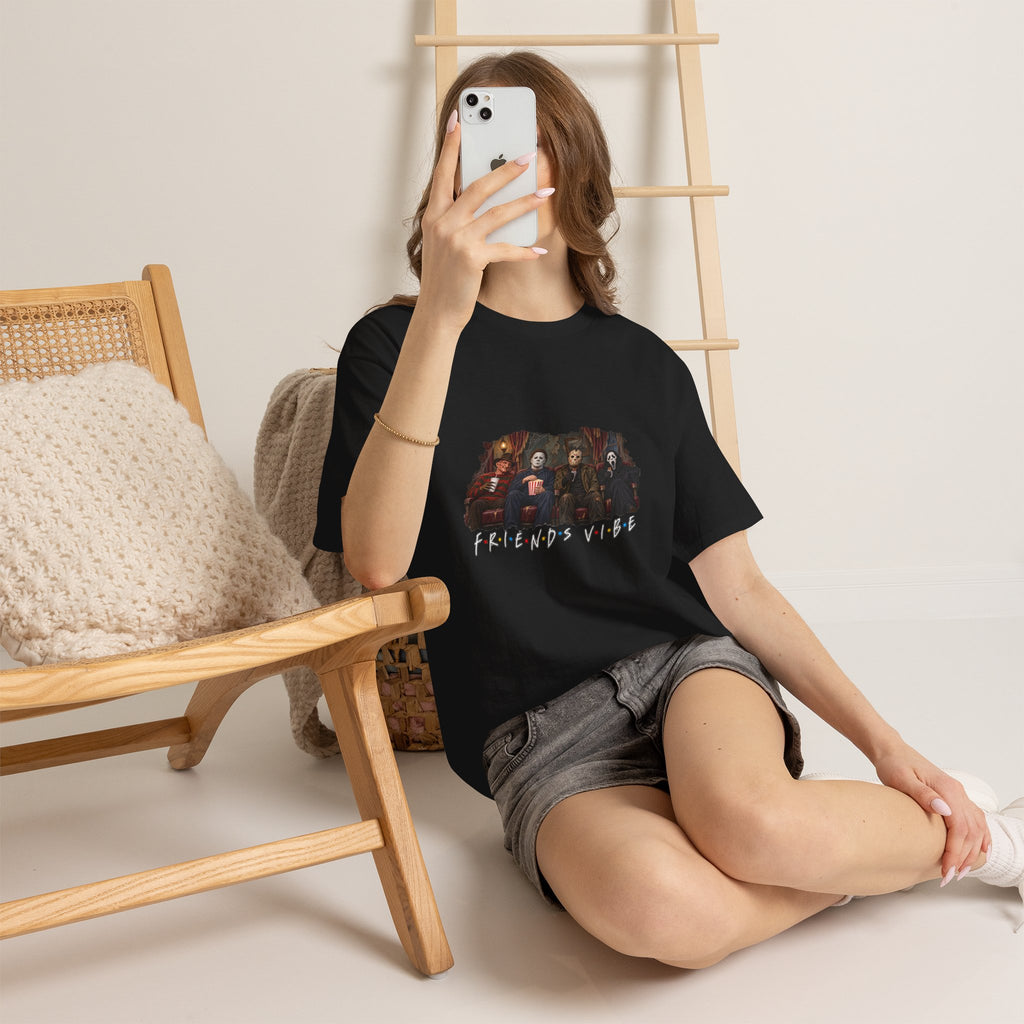 Horror Movie Icons Friends Vibe Tee | Vintage Slasher Characters Graphic Shirt | Unisex designs