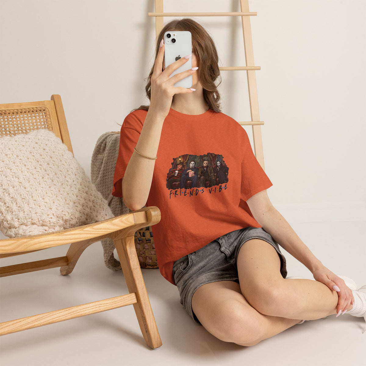 Horror Movie Icons Friends Vibe Tee | Vintage Slasher Characters Graphic Shirt | Unisex designs