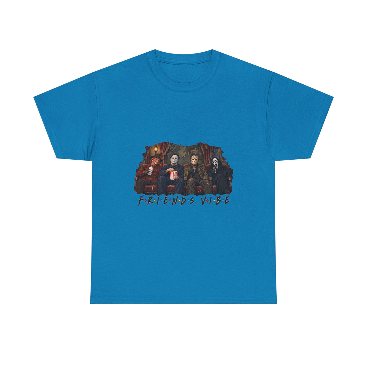 Horror Movie Icons Friends Vibe Tee | Vintage Slasher Characters Graphic Shirt | Unisex designs