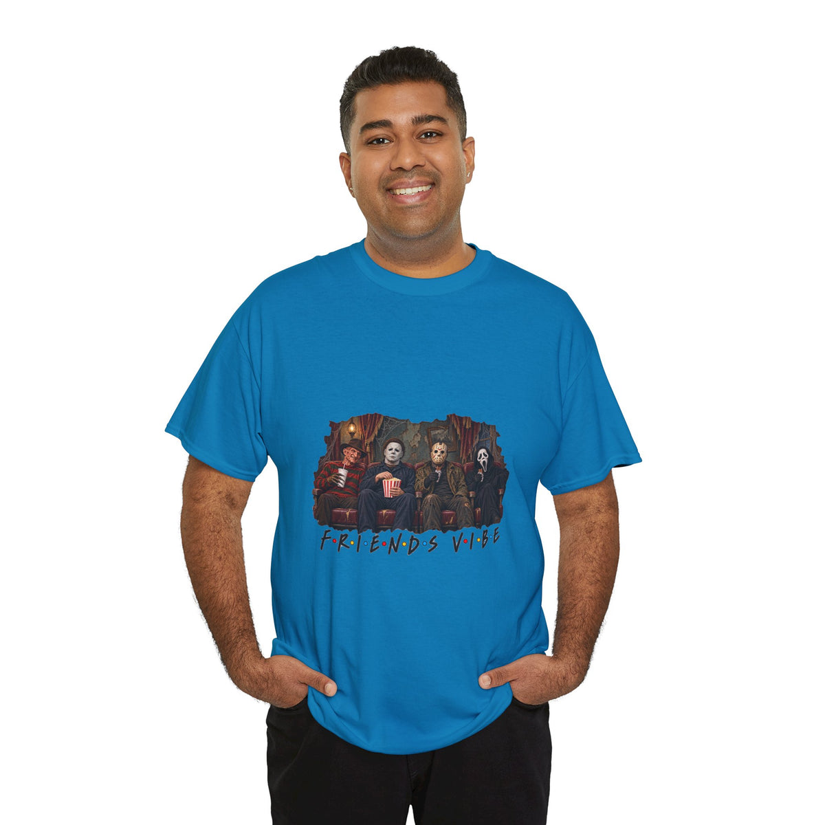Horror Movie Icons Friends Vibe Tee | Vintage Slasher Characters Graphic Shirt | Unisex designs
