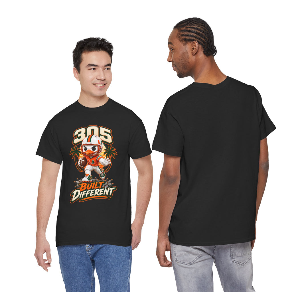 305 Built Different T-Shirt | Miami Hurricanes Helmet Mascot | Canes |College Football