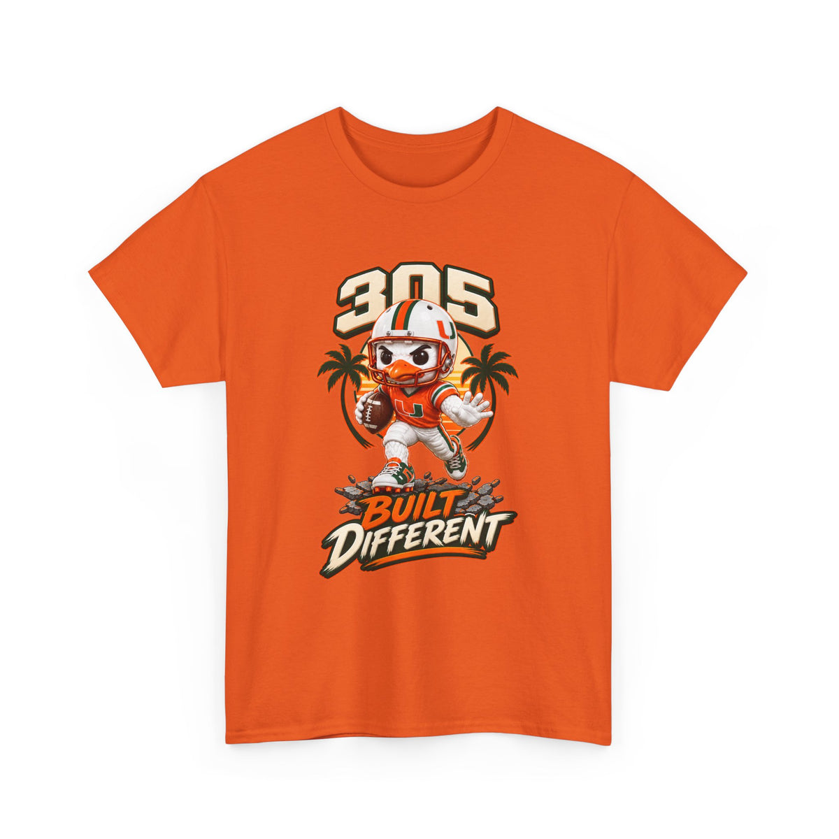305 Built Different T-Shirt | Miami Hurricanes Helmet Mascot | Canes |College Football