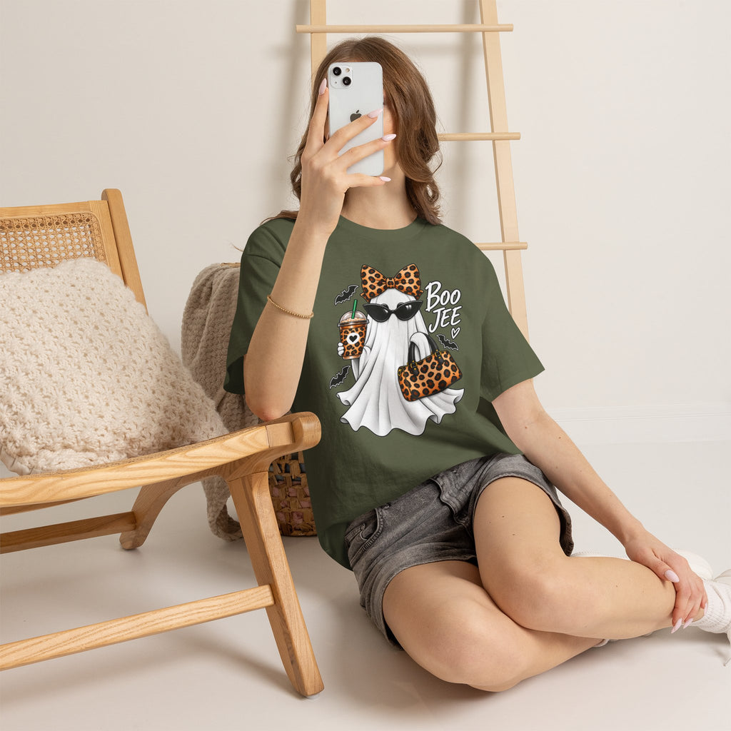 Boo Jee Halloween T-Shirt | Leopard Chic Ghost Tee