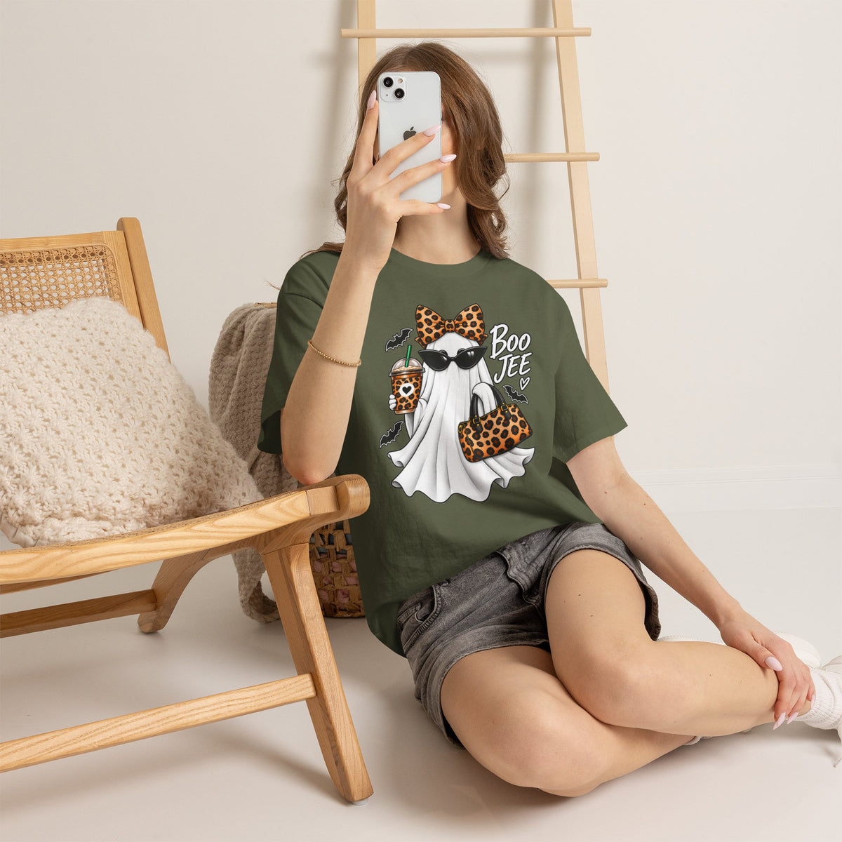 Boo Jee Halloween T-Shirt | Leopard Chic Ghost Tee