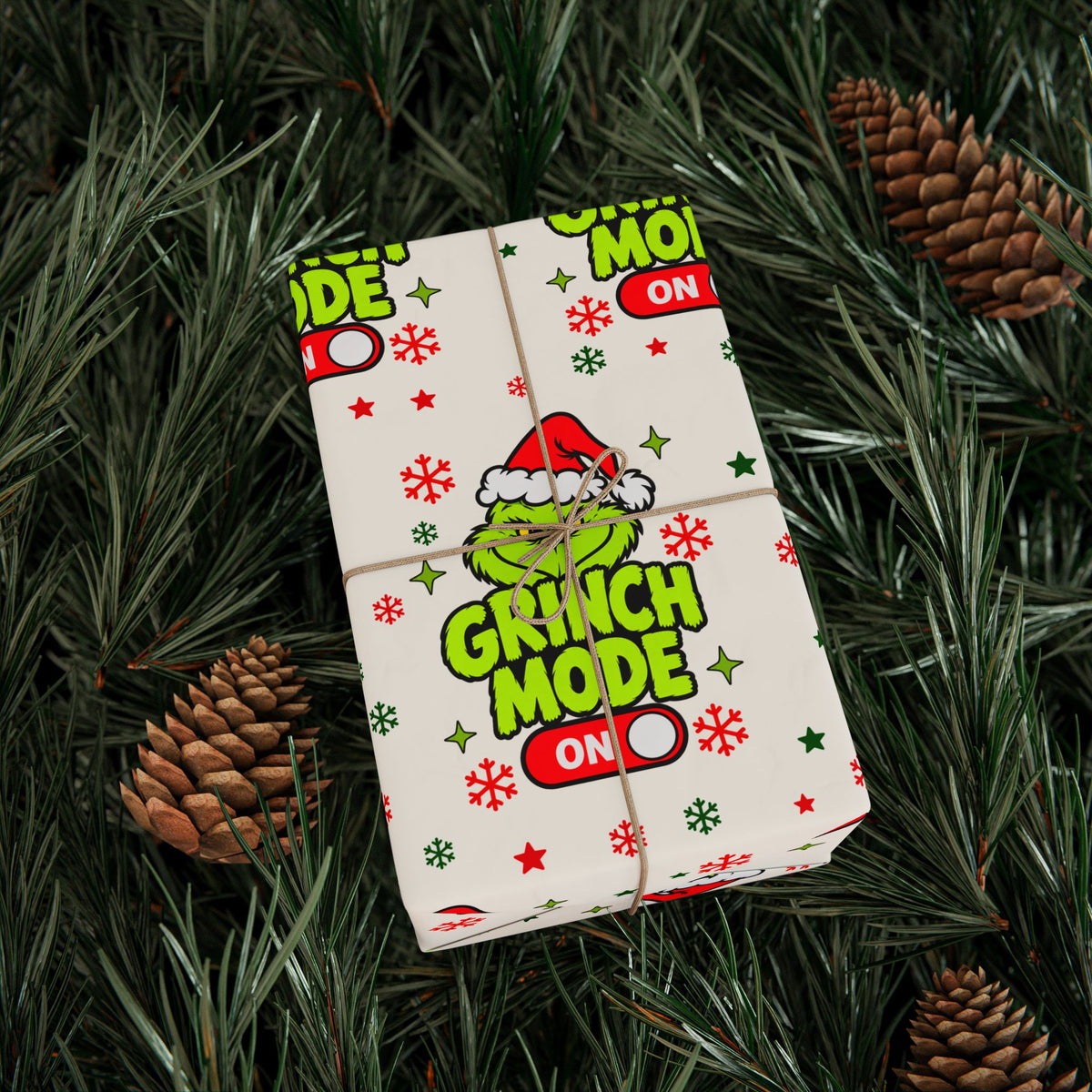 Grinch Christmas Wrapping Paper, Grinch Mode