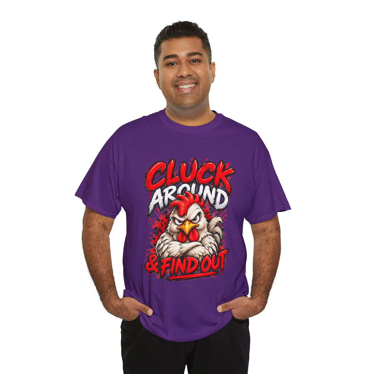 Cluck Around & Find Out Chicken Tee | Angry Rooster Graphic Shirt