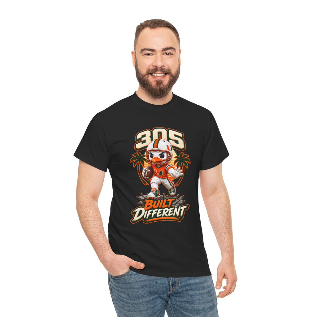 305 Built Different T-Shirt | Miami Hurricanes Helmet Mascot | Canes |College Football