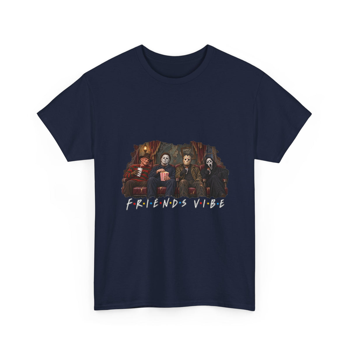Horror Movie Icons Friends Vibe Tee | Vintage Slasher Characters Graphic Shirt | Unisex designs