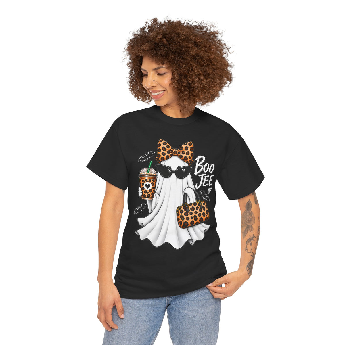 Boo Jee Halloween T-Shirt | Leopard Chic Ghost Tee